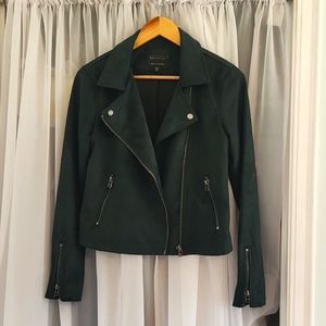 Forest green faux suede jacket from Sanctuary, women's XS